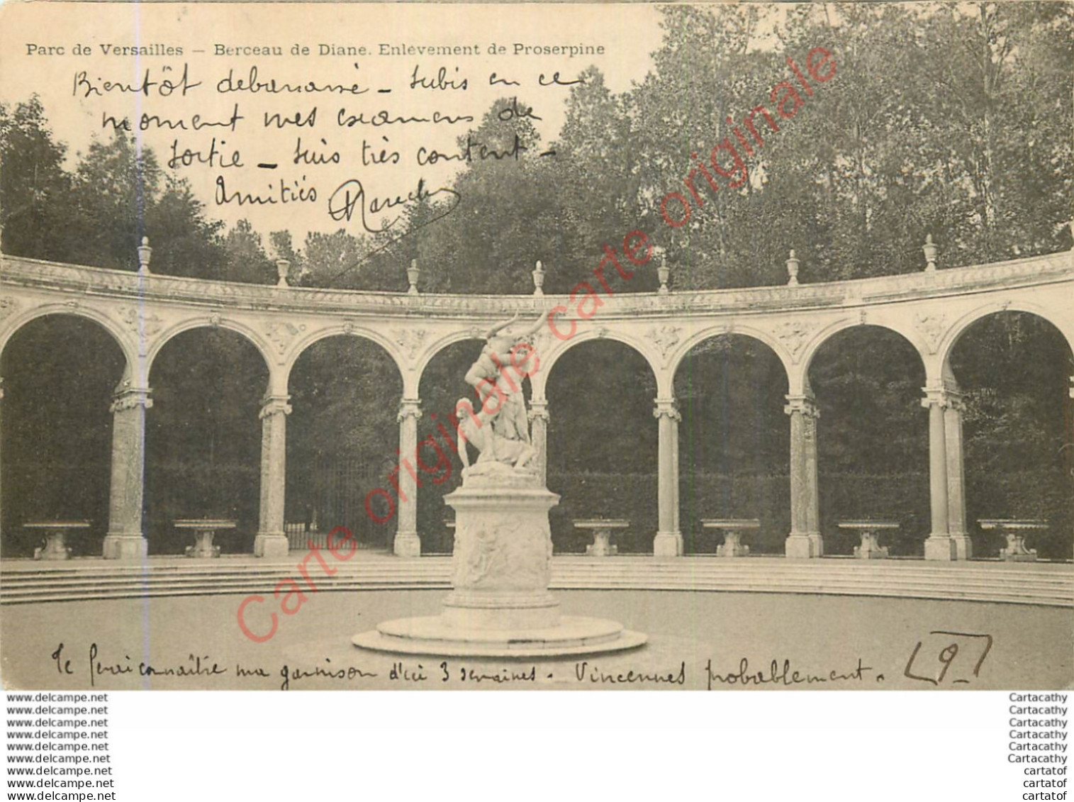 78.  Parc De VERSAILLES .  Berceau De Diane .  Enlèvement De Proserpine . - Versailles