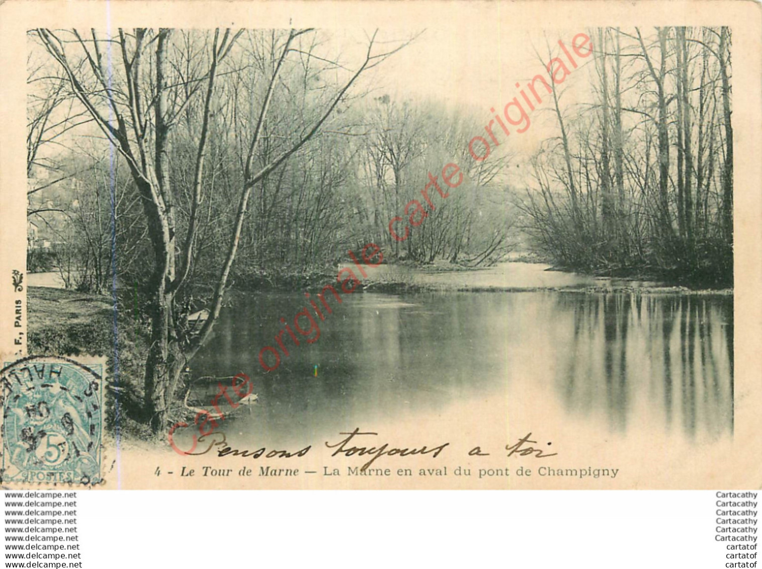 94.  La Marne En Aval Du Pont De CHAMPIGNY .  Le Tour De Marne . - Champigny Sur Marne