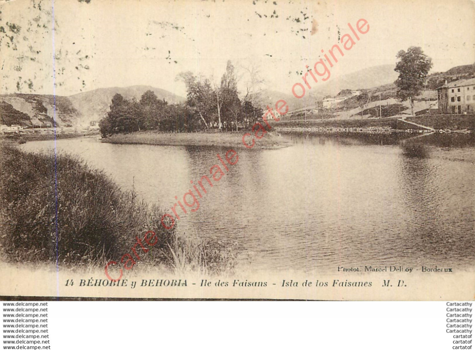 64.  BEHOBIE Y BEHOBIA . Ile Des Faisans .  Isla De Los Faisanes . - Béhobie