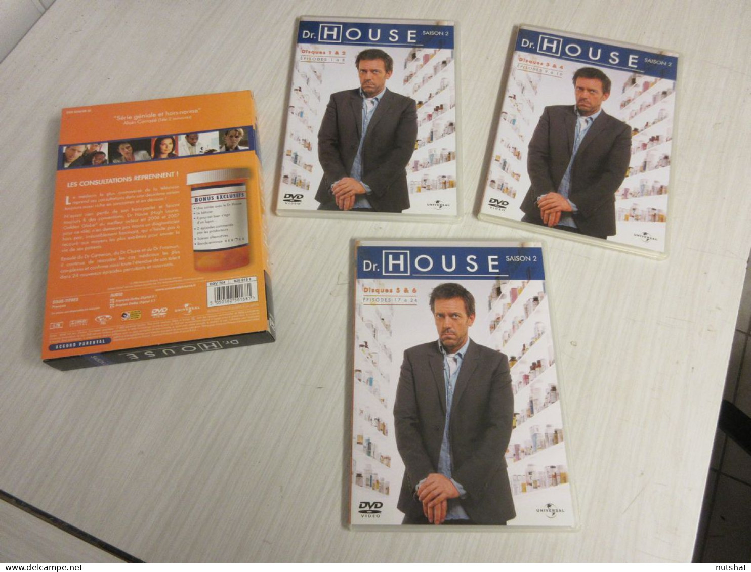 DVD SERIE TV Dr HOUSE Hugh LAURIE SAISON 2 INTEGRALE 24 Episodes + Bonus 6 DVD   - Séries Et Programmes TV