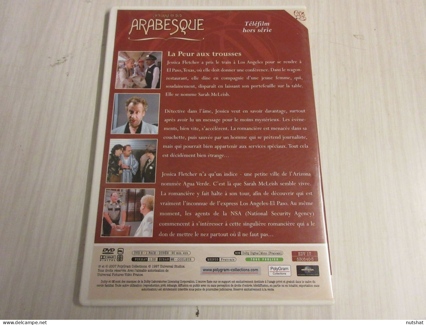 DVD SERIE TV ARABESQUE La PEUR Aux TROUSSES Angela LANSBURY 1997 90mn - Serie E Programmi TV