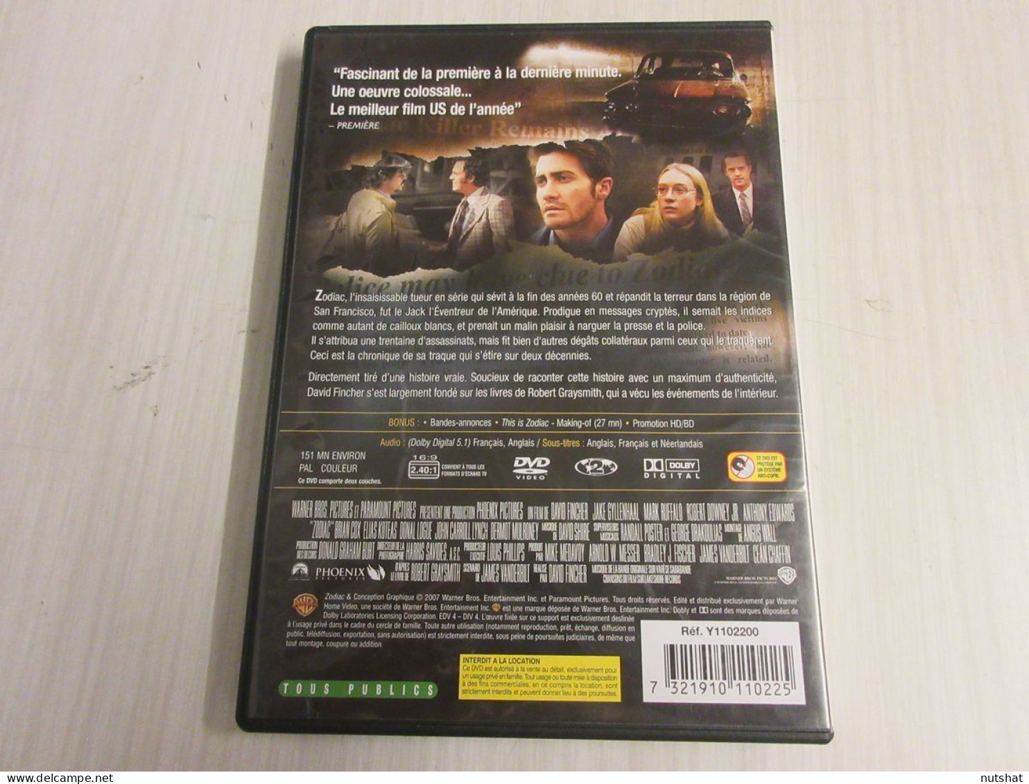 DVD CINEMA ZODIAC De David FINCHER 2007 151mn + Bonus - Krimis & Thriller