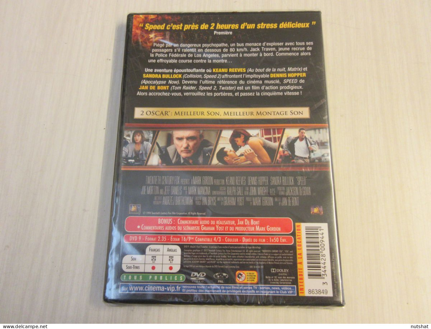 DVD CINEMA SPEED Keanu REEVES Dennis HOPPER Sandra BULLOCK 1994 110mn + Bonus    - Action, Adventure