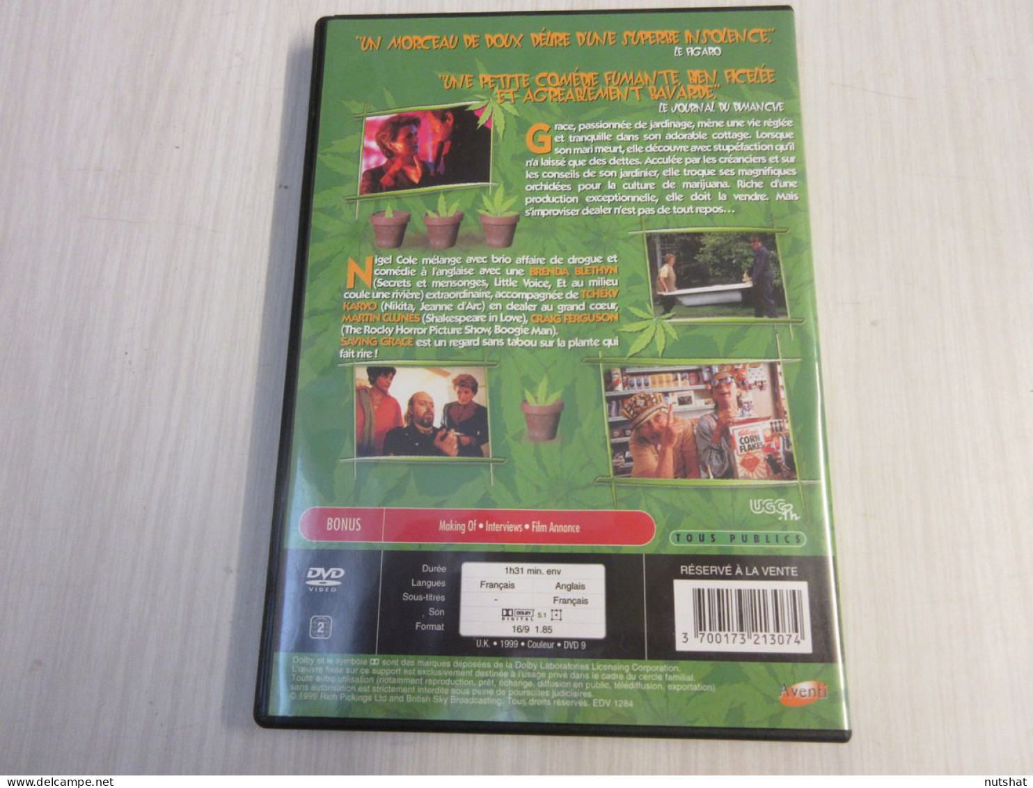 DVD CINEMA SAVING GRACE Graig FERGUSON Tcheky KARYO 1999 91mn + Bonus            - Policiers