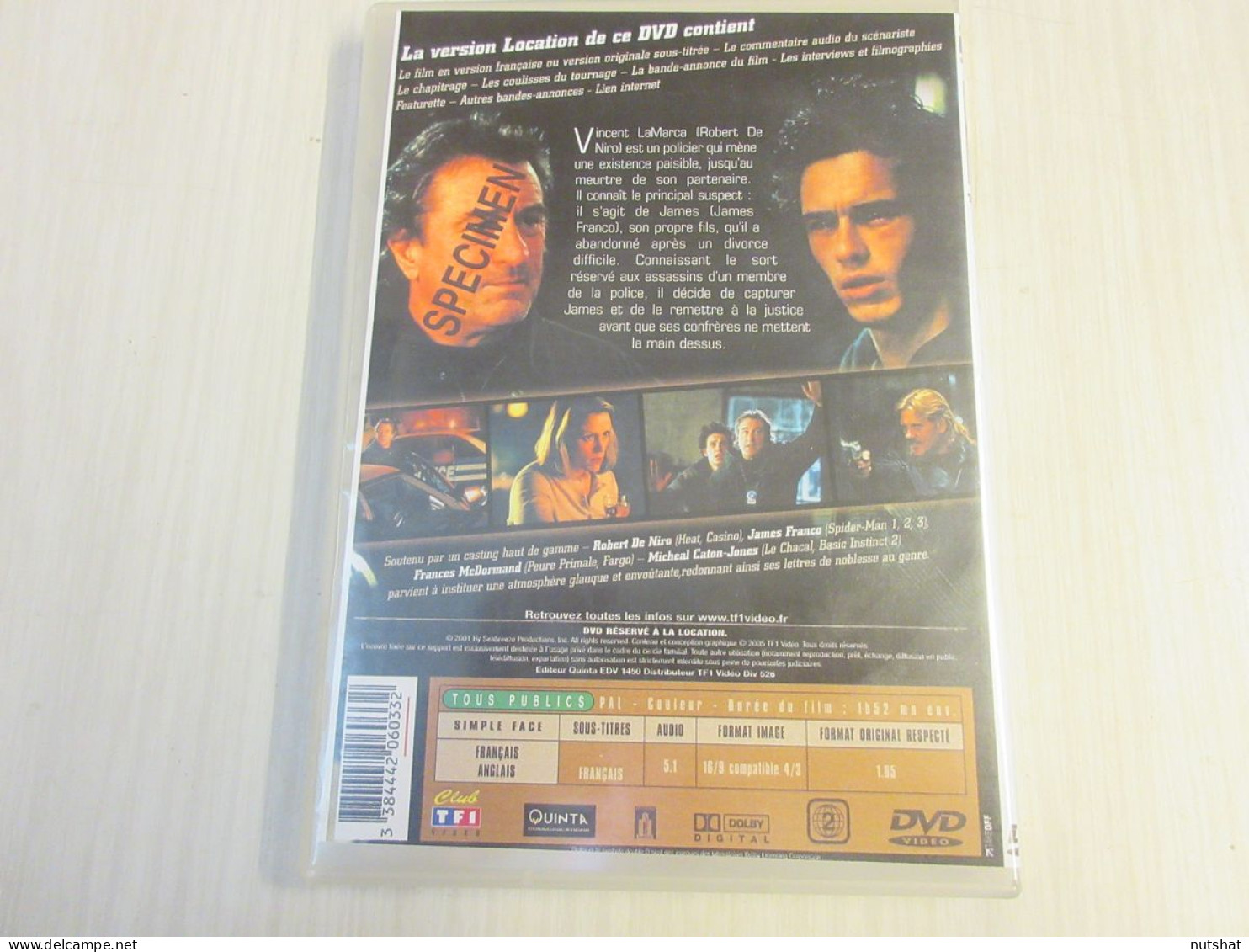 DVD CINEMA PERE Et FLIC - CITY By The SEA Robert De NIRO 2001 112mn + Bonus      - Politie & Thriller