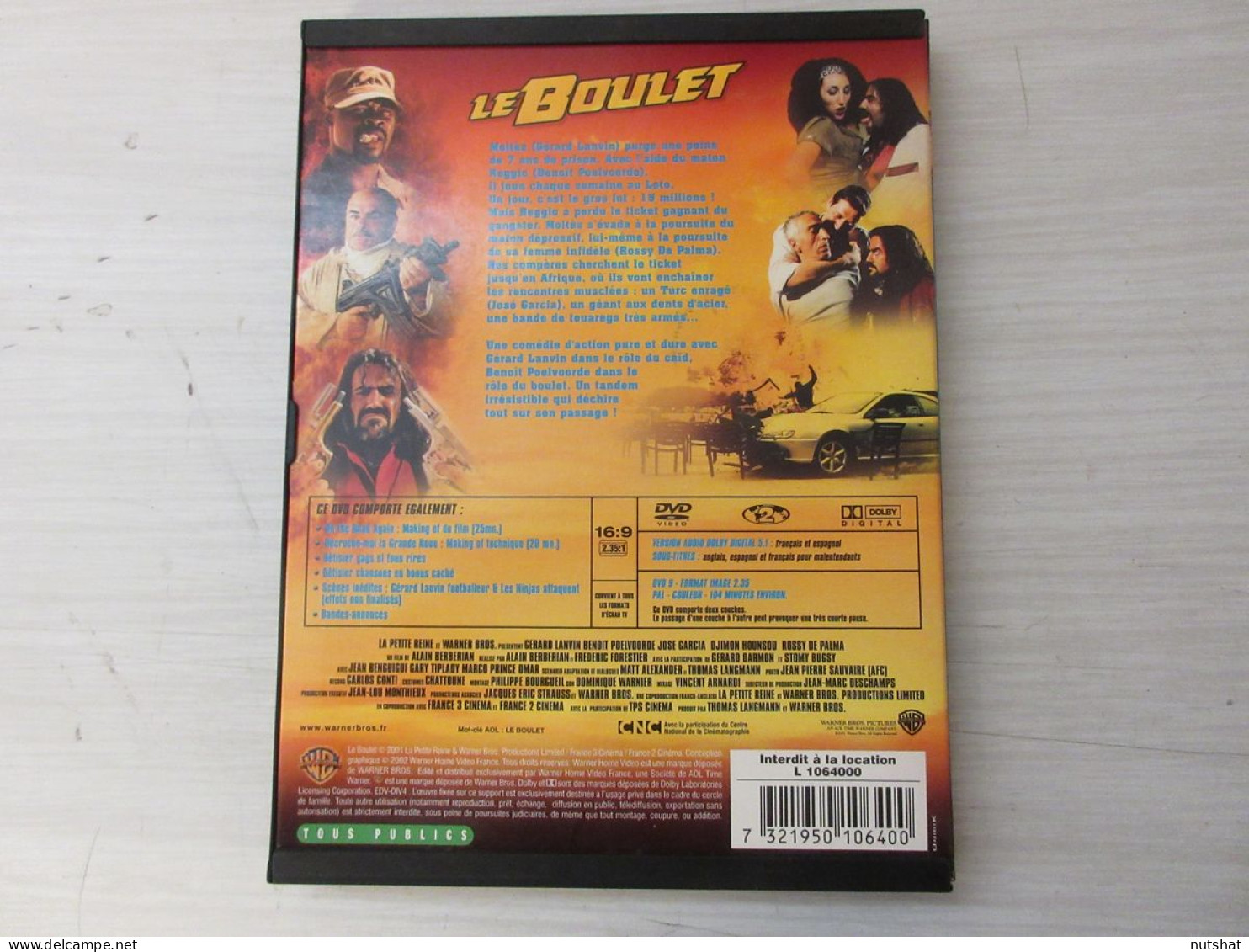 DVD CINEMA Le BOULET Gerard LANVIN Benoit POELVOORDE Jose GARCIA  2001         - Comédie