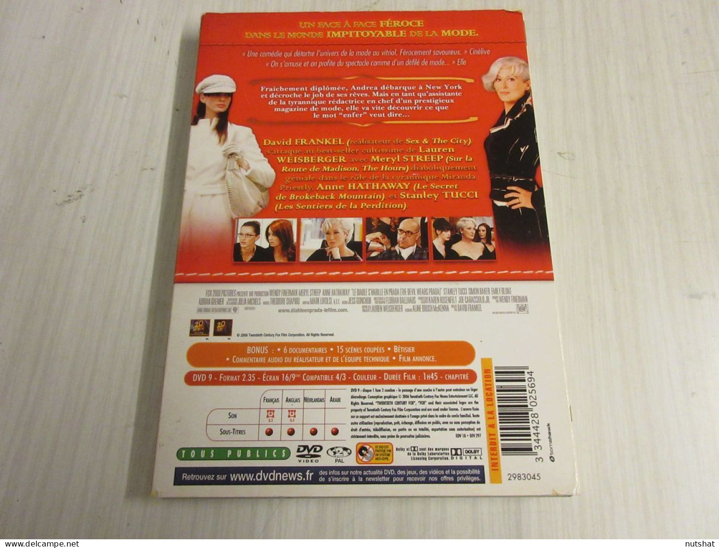 DVD CINEMA Le DIABLE S'HABILLE En PRADA STREEP HATHAWAY 2006 105mn + Bonus - Drame