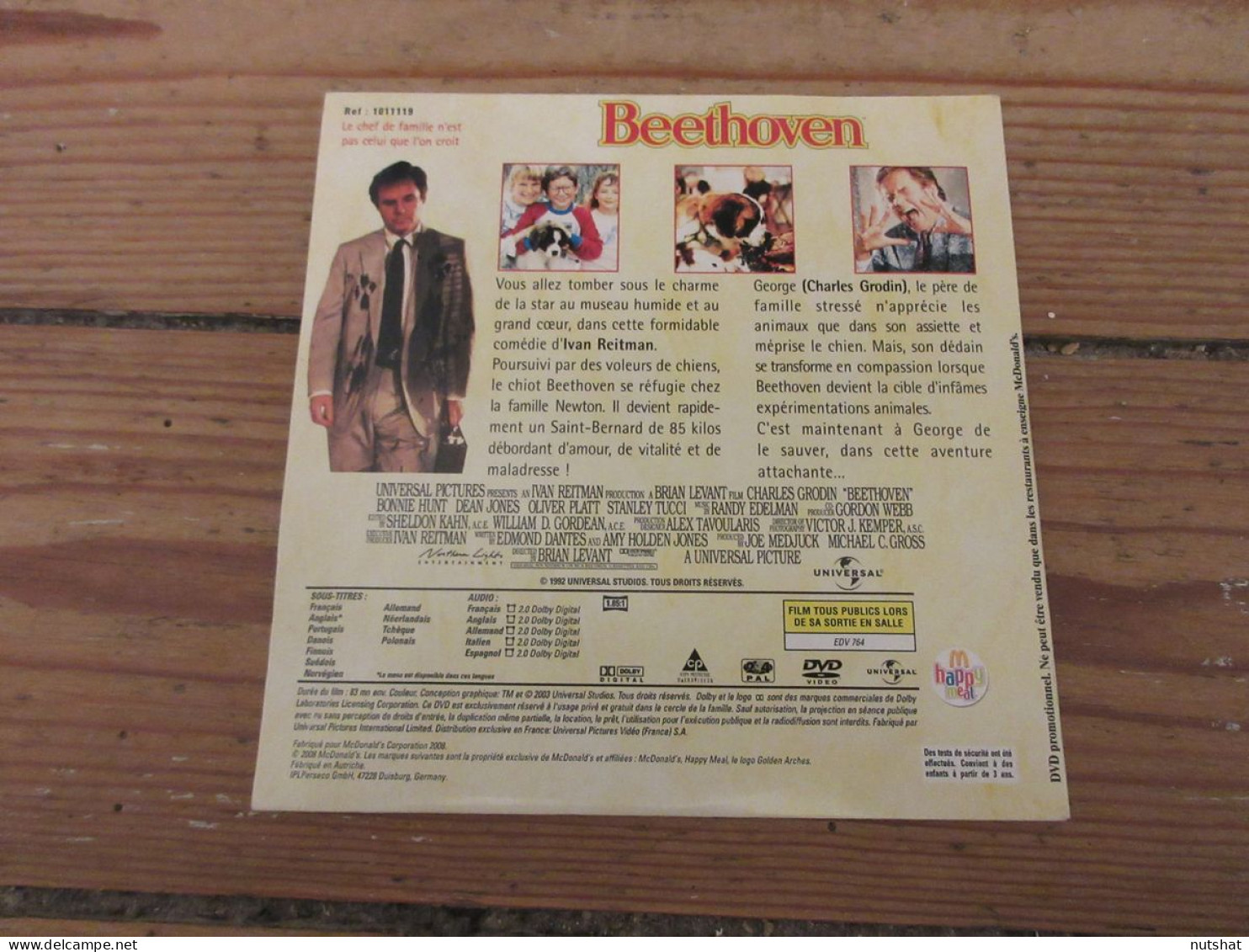 DVD CINEMA BEETHOVEN 1992 83mn Francais-Anglais-Allemand-Italien-Espagnol        - Cómedia