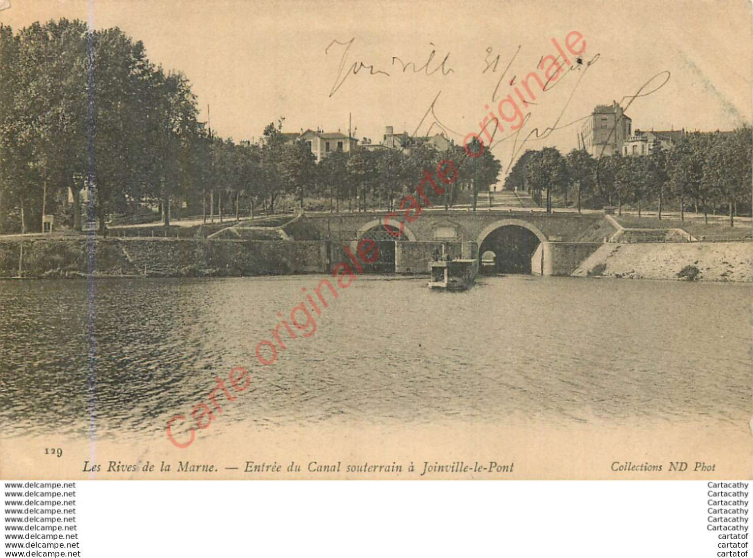 94.  JOINVILLE LE PONT .  Entrée Du Canal Souterrain .  Les Rives De La Marne . - Joinville Le Pont