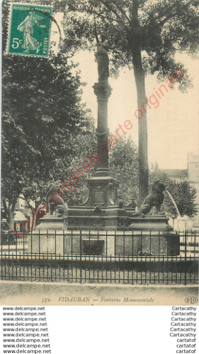 83.  VIDAUBAN .  Fontaine Monumentale . - Vidauban