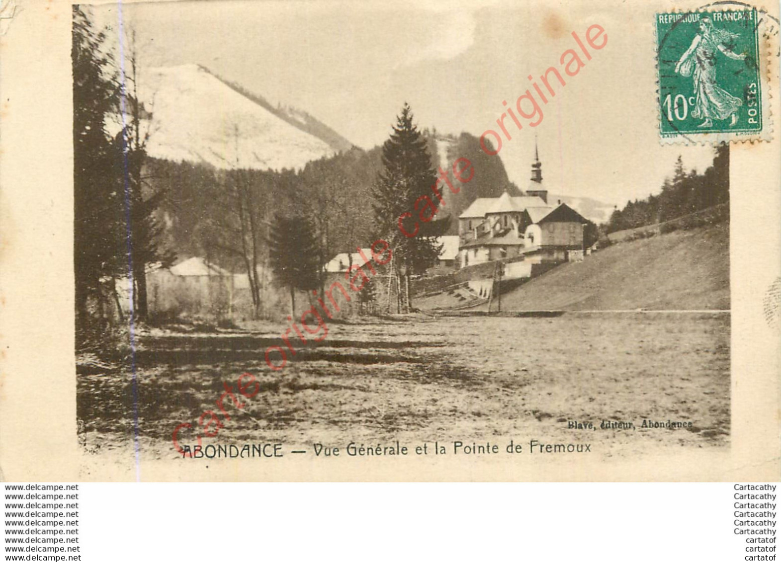 74.  ABONDANCE .  Vue Générale Et La Pointe De Frémoux . - Abondance