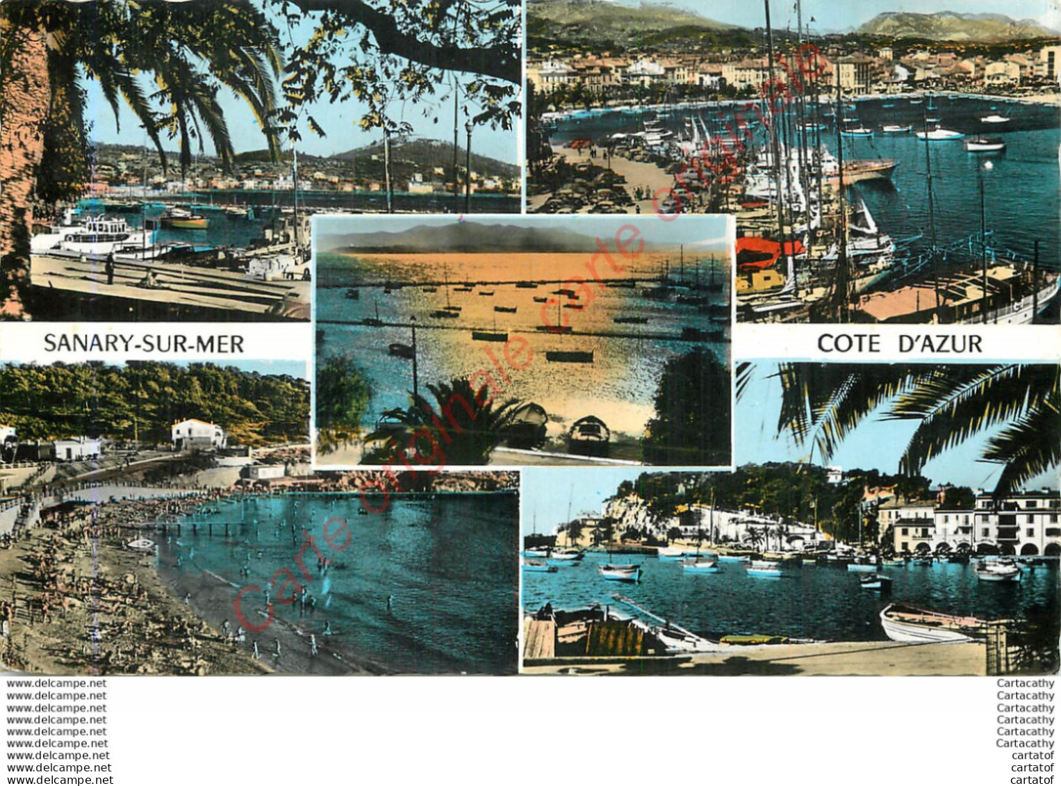 83.  SANARY SUR MER . CP Multivues . - Sanary-sur-Mer