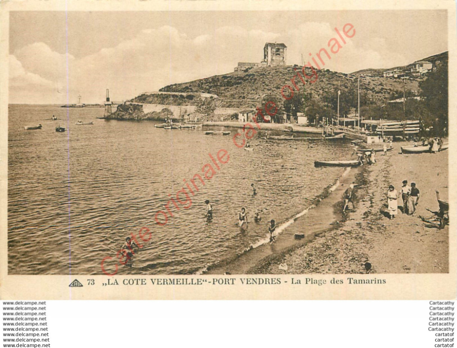 66.  PORT VENDRES .  La Plage Des Tamarins . - Port Vendres