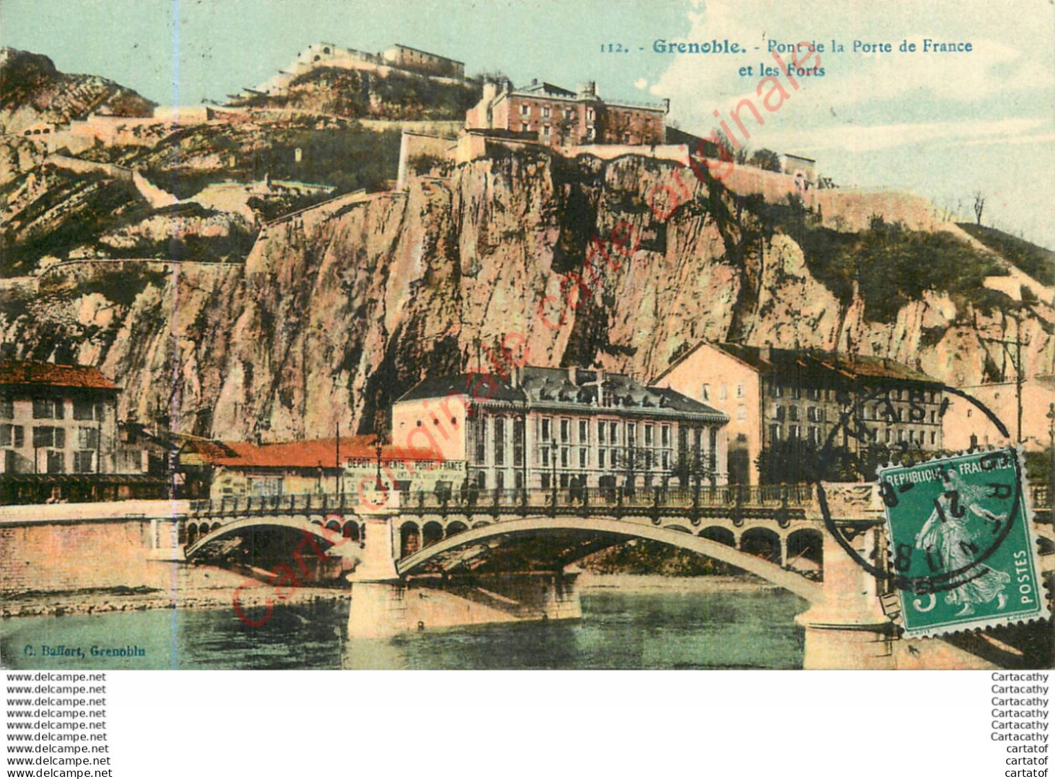 38.  GRENOBLE .  Pont De La POrte De France  Et Les Forts . - Grenoble