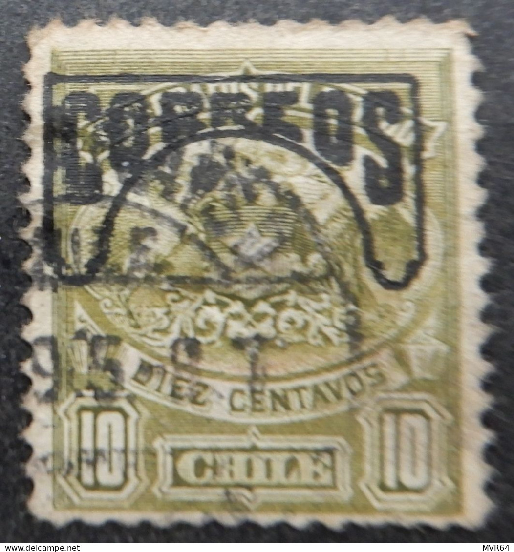 Chili Chile 1904 (1b) Crest With Correos Imprint On Top - Chili