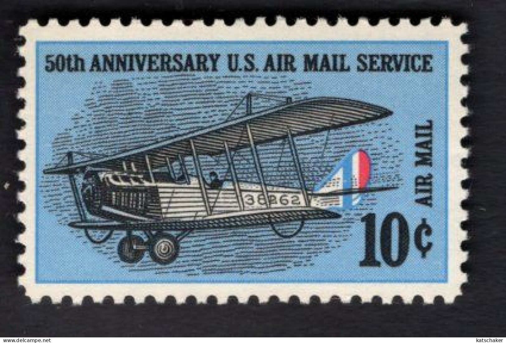 200105554 1968 (XX) SCOTT C74 POSTFRIS MINT NEVER HINGED  - 50TH ANNIV OF AIR MAIL ISSUE - 3b. 1961-... Ongebruikt