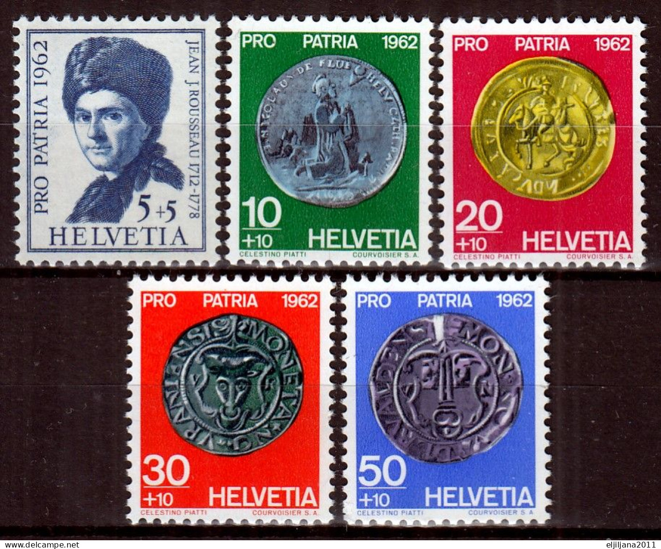 Switzerland / Helvetia / Schweiz / Suisse 1962 ⁕ Pro Patria Mi.751-755 ⁕ 5v MNH - Nuevos