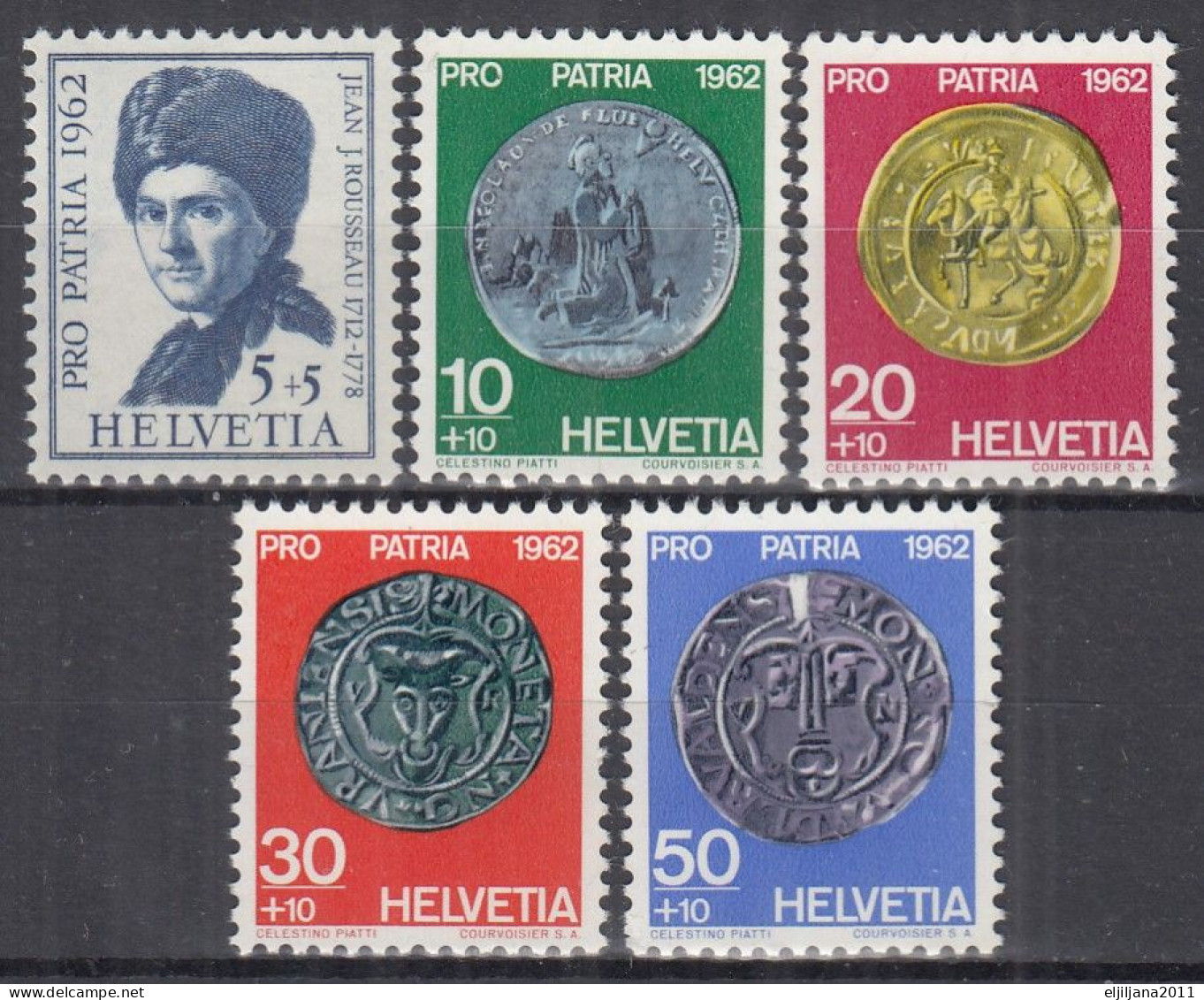 Switzerland / Helvetia / Schweiz / Suisse 1962 ⁕ Pro Patria Mi.751-755 ⁕ 5v MNH - Neufs