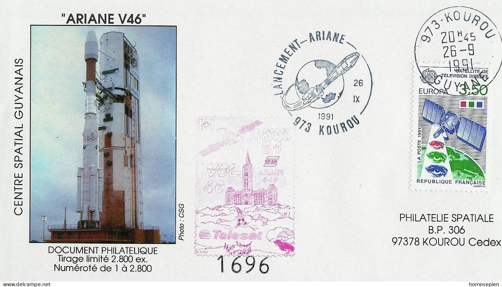 Espace 1991 09 27 - CSG - Ariane V46 - Lanceur - Europa