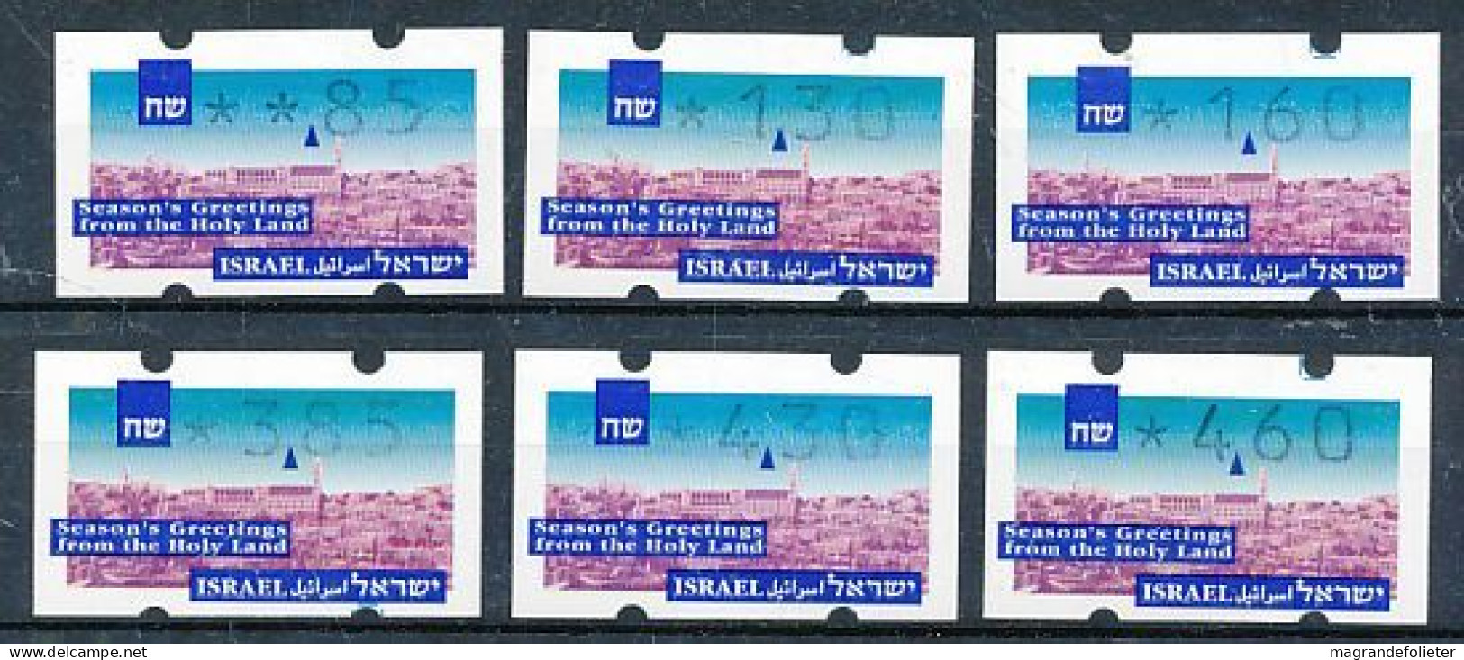 TIMBRE STAMP ZEGEL ISRAEL VIGNETTES D' AFFRANCHISSEMENT OU DE DISTRIBUTEUR  6 VALEURS  XX - Otros & Sin Clasificación