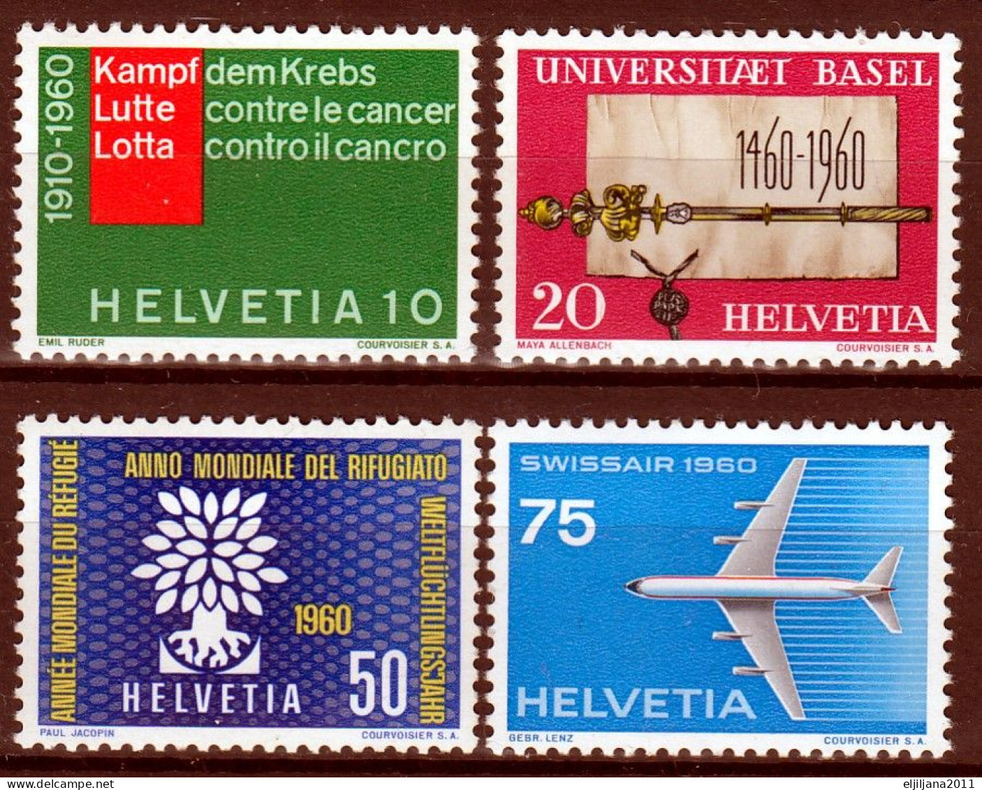 Switzerland / Helvetia / Schweiz / Suisse 1960 ⁕ Annual Events Mi.692-695 ⁕ 4v MNH - Unused Stamps