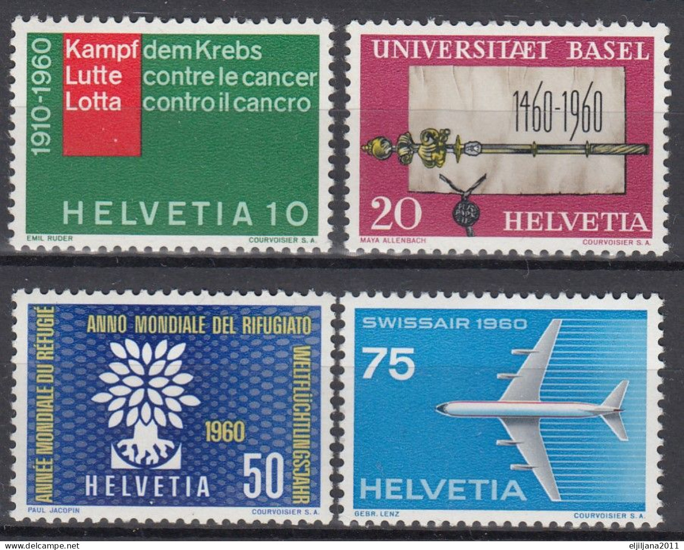 Switzerland / Helvetia / Schweiz / Suisse 1960 ⁕ Annual Events Mi.692-695 ⁕ 4v MNH - Ongebruikt