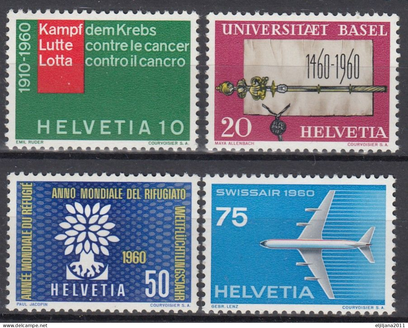 Switzerland / Helvetia / Schweiz / Suisse 1960 ⁕ Annual Events Mi.692-695 ⁕ 4v MNH - Neufs