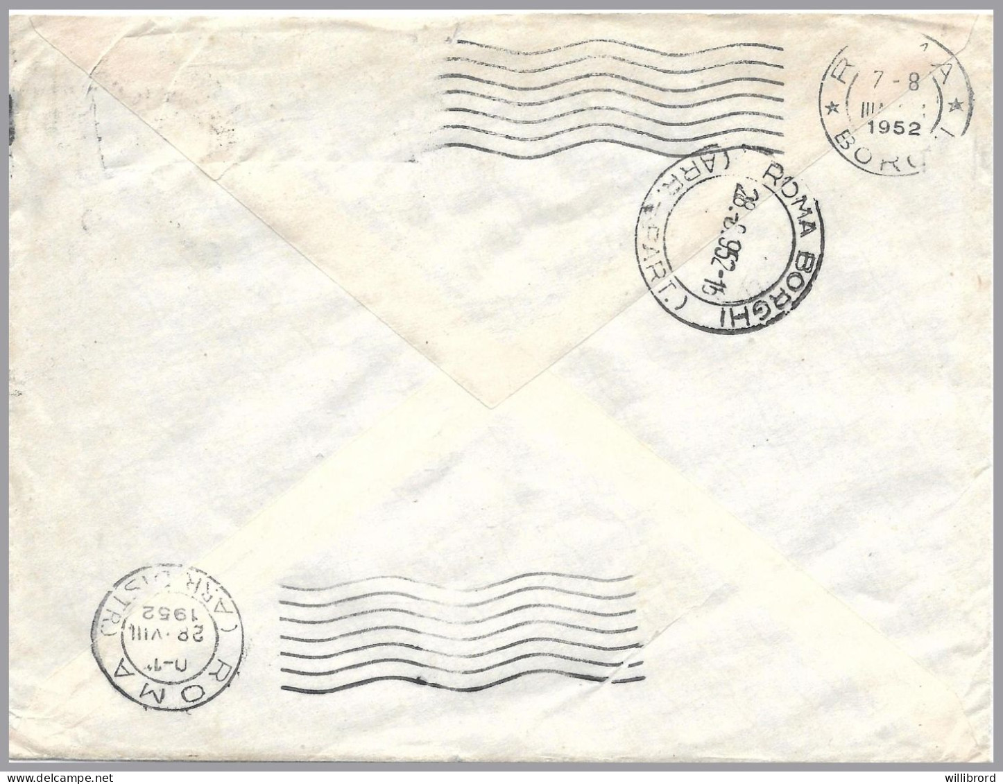 LUXEMBOURG - 1952 CLERVAUX Commercial-rate Centilux Franking - Cover To Dom Pierre Salmon ROME ITALY (biog Below) - Briefe U. Dokumente