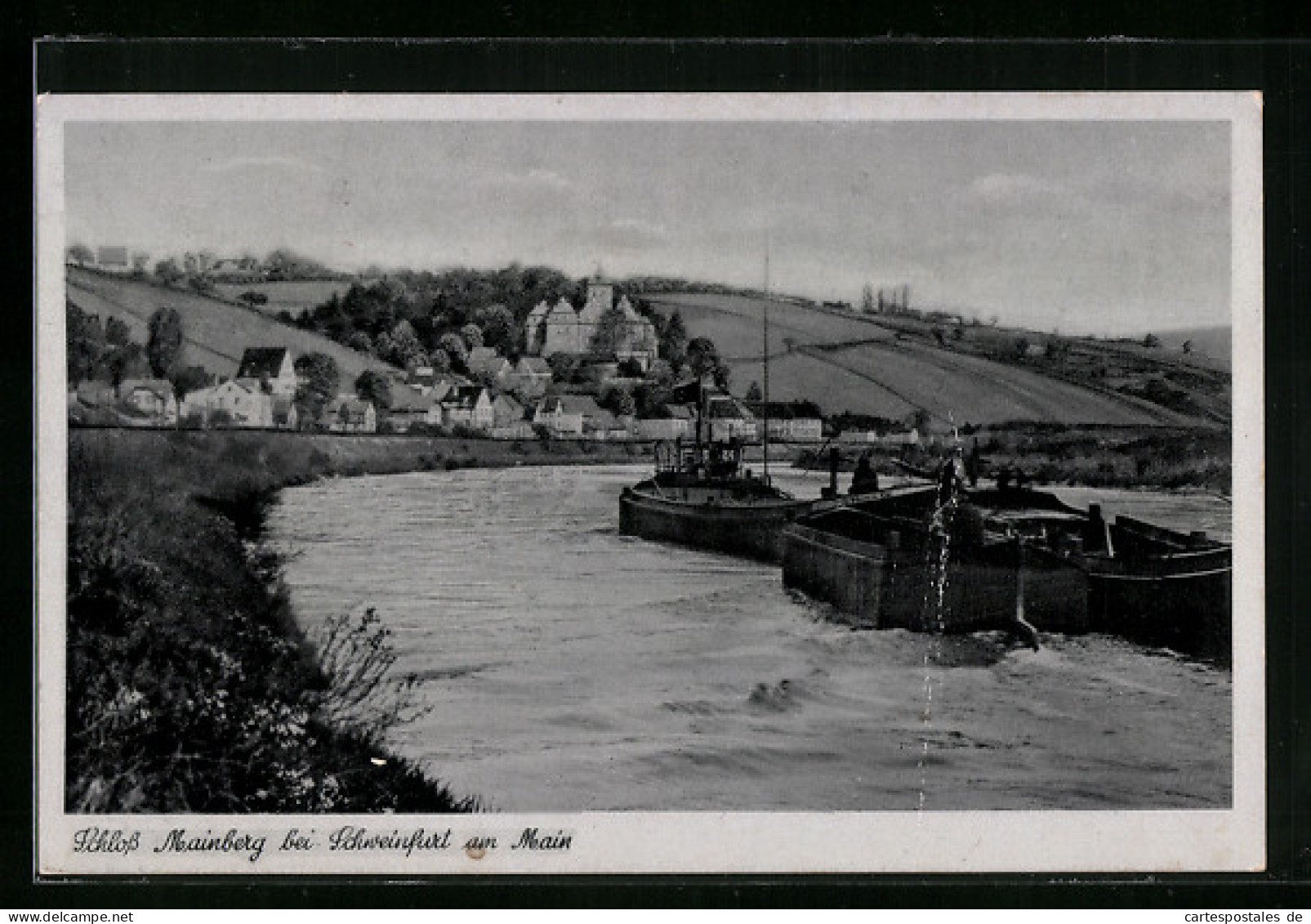 AK Mainberg Bei Schweinfurt Am Main, Blick Zum Ort Mit Schloss  - Schweinfurt