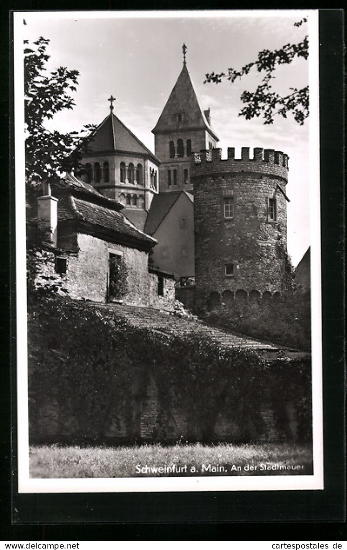 AK Schweinfurt Am Main, An Der Stadtmauer  - Schweinfurt