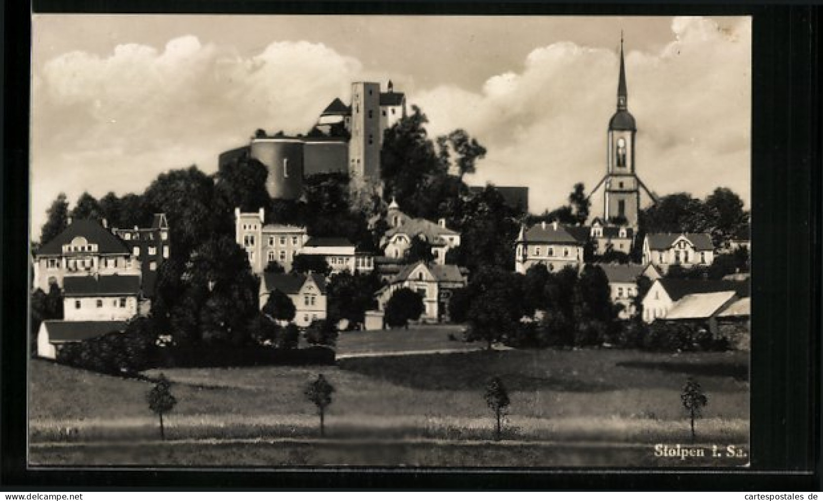 AK Stolpen I. Sa., Teilansicht Mit Schloss Und Kirche  - Stolpen