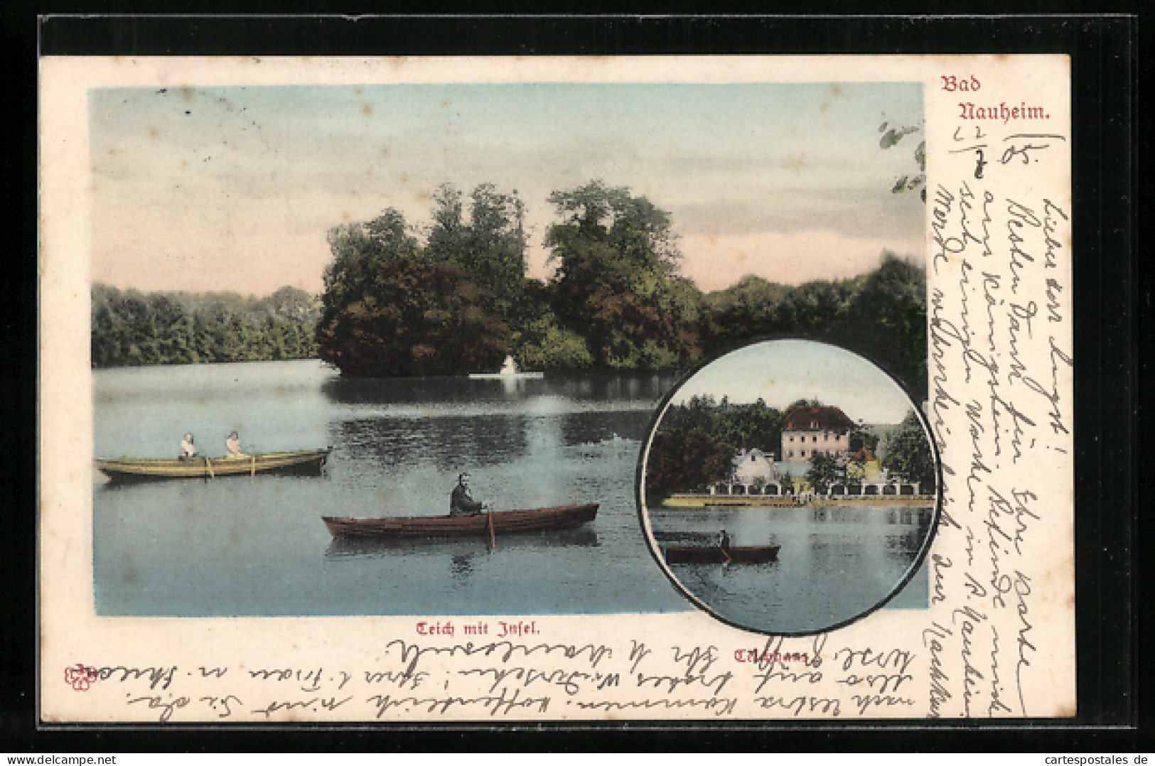 AK Bad Nauheim, Teich Mit Insel  - Bad Nauheim