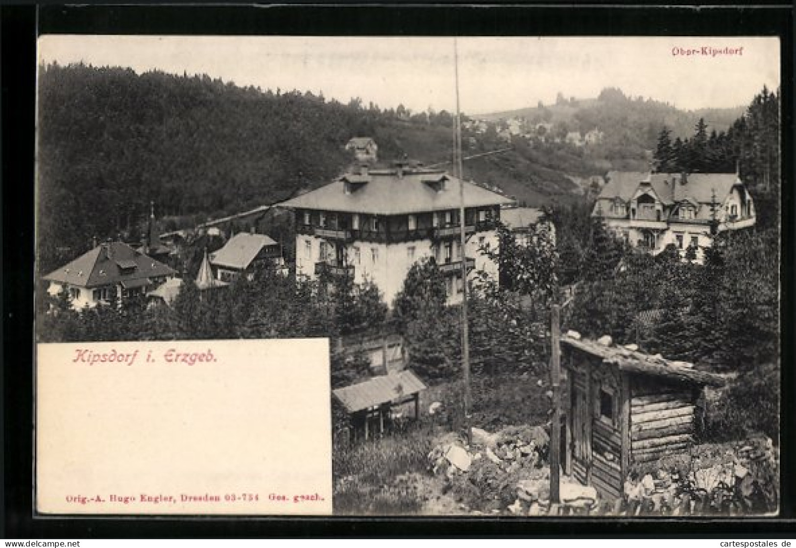 AK Kipsdorf I. Erzgeb., Blick Auf Ober-Kipsdorf  - Kipsdorf