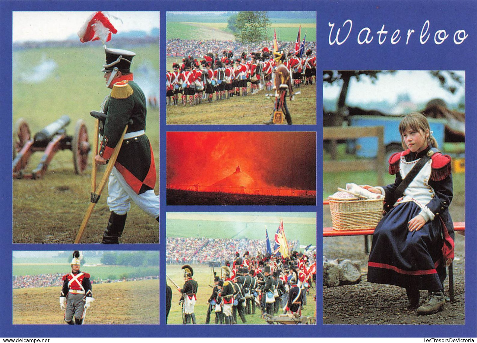 BELGIQUE - Waterloo - Un Bonjour De Waterloo - Multi-vues De Différents Endroits - Militaires - Carte Postale Ancienne - Waterloo