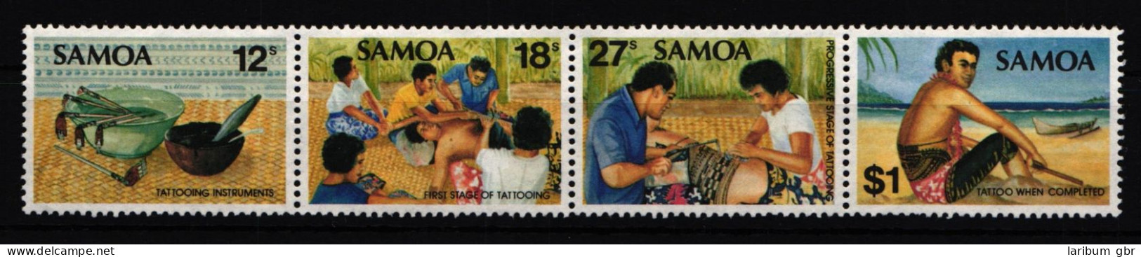 Samoa 464-467 Postfrisch Viererstreifen Tätowierkunst #IJ743 - Samoa