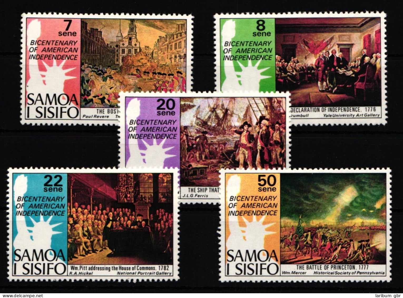 Samoa 328-332 Postfrisch 200 Jahre Unabhängigkeit Der USA #IJ717 - Samoa (Staat)