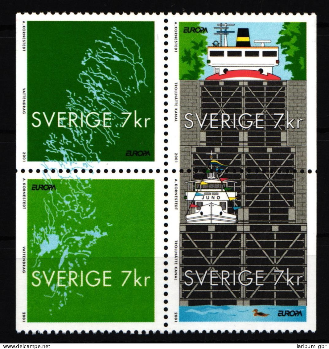 Schweden 2232-2235 Postfrisch Viererblock Schiffe Und Gewässer #IJ773 - Other & Unclassified