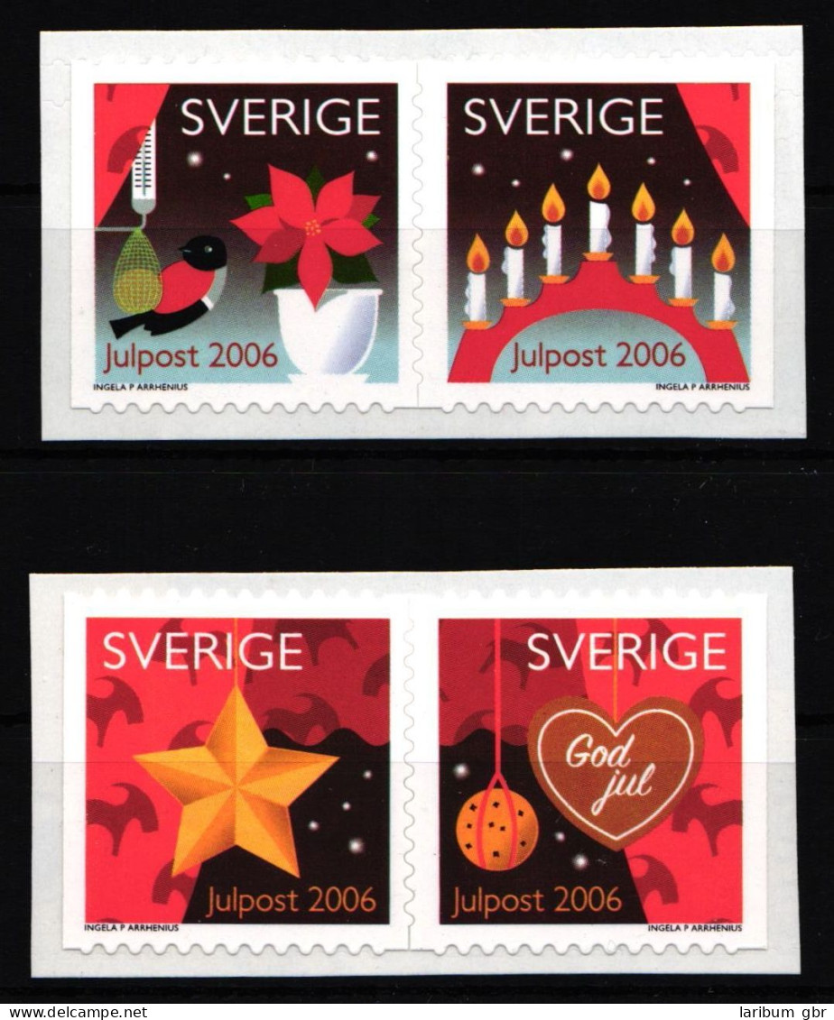 Schweden 2557-2560 Postfrisch 2 Paare Selbstklebend Weihnachten #IJ921 - Other & Unclassified