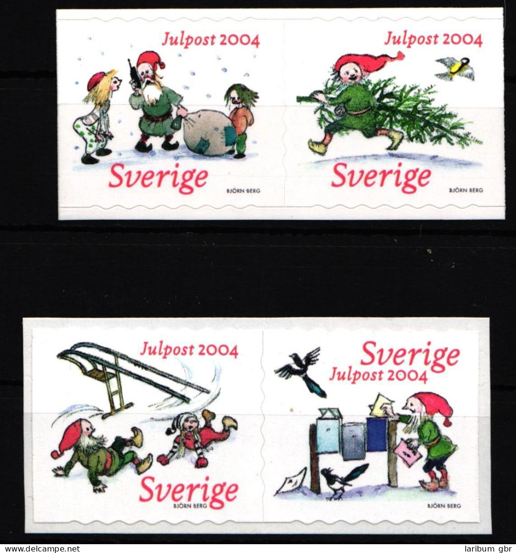 Schweden 2435–2438 Postfrisch 2 Paare Selbstklebend Weihnachten #IJ844 - Other & Unclassified