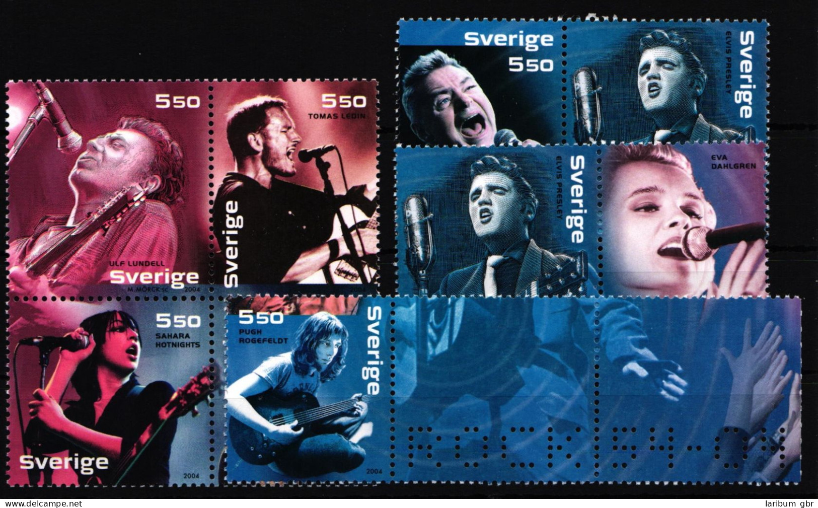 Schweden 2426–2433 Postfrisch 50 Jahre Rockmusik #IJ841 - Andere & Zonder Classificatie