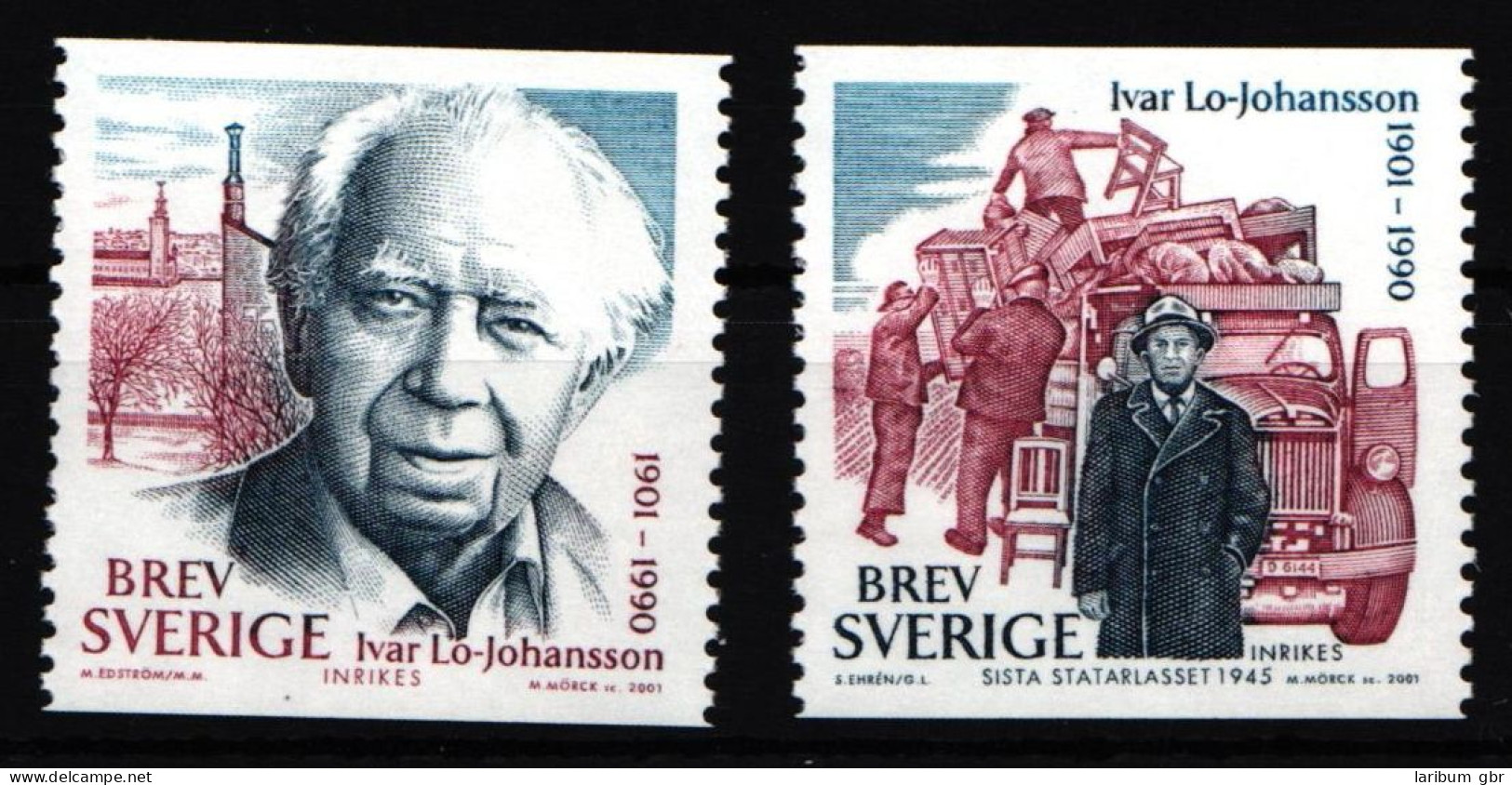 Schweden 2241-2242 Postfrisch 100. Geburtstag Von Ivar Lo-Johansson #IJ778 - Other & Unclassified