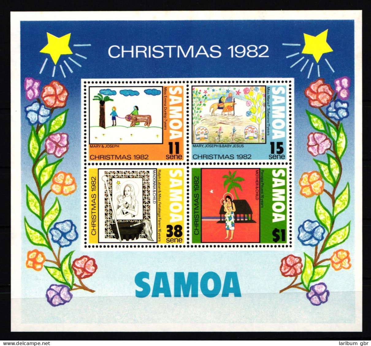 Samoa Block 29 Mit 490-493 Postfrisch Weihnachten #IJ752 - Samoa