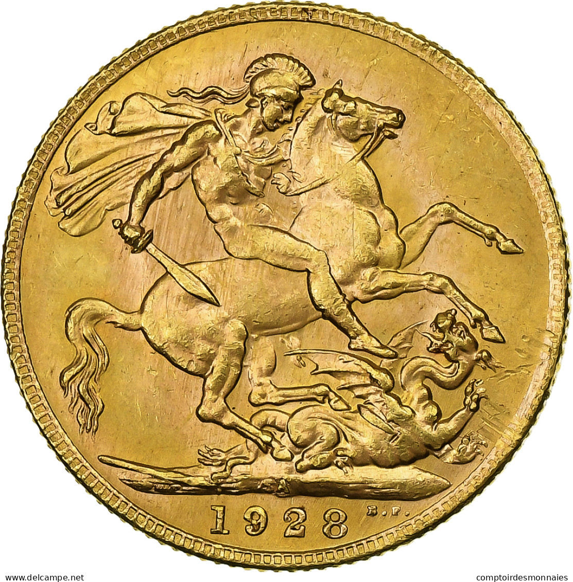 Afrique Du Sud, George V, Sovereign, 1928, Pretoria, Or, SUP+, KM:21 - Afrique Du Sud