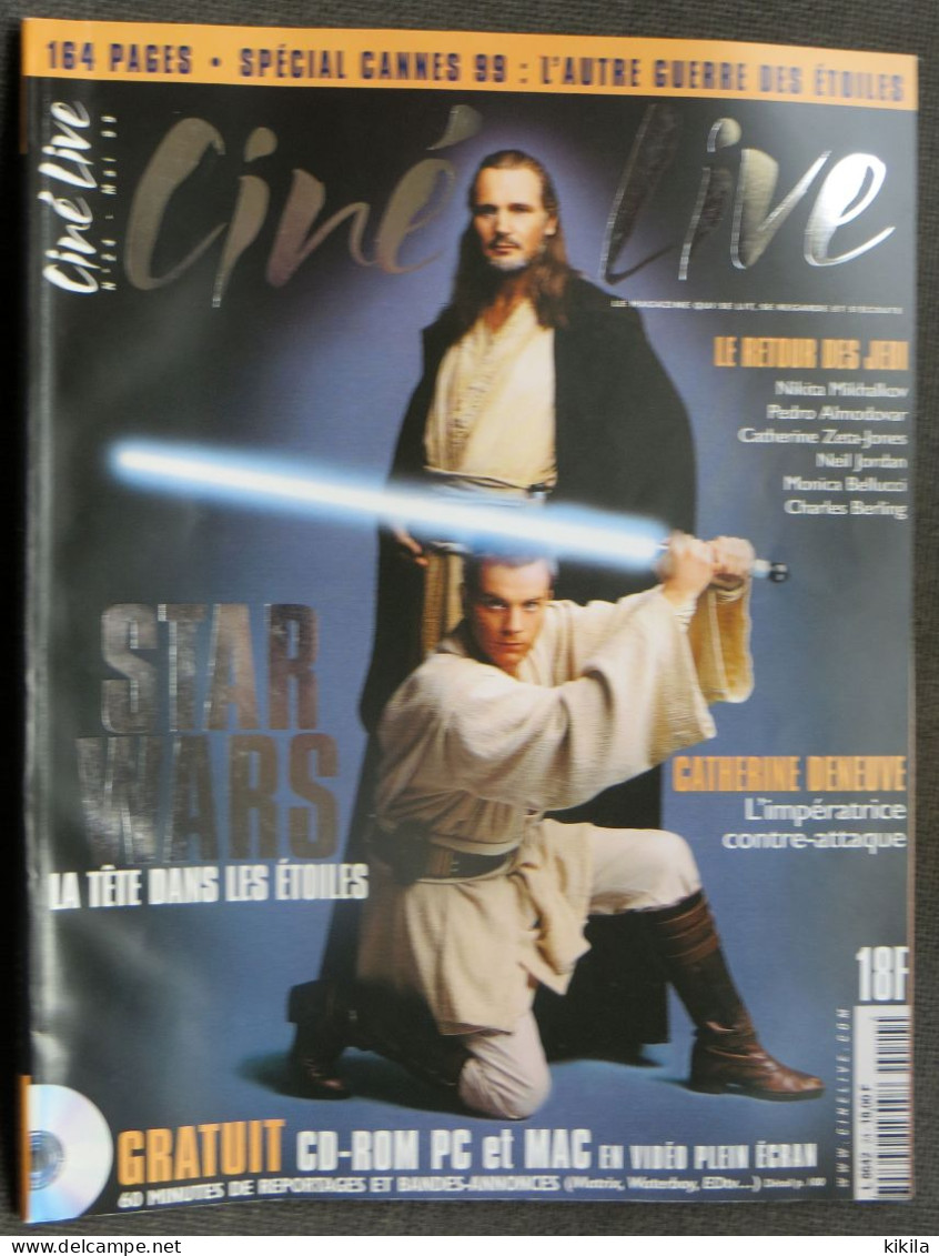 CINÉ LIVE N° 24  Mai 1999 Magazine De Cinéma Spécial Cannes 99  Star Wars  Catherine Deneuve  Le Retour Des Jedi Nikita* - Film