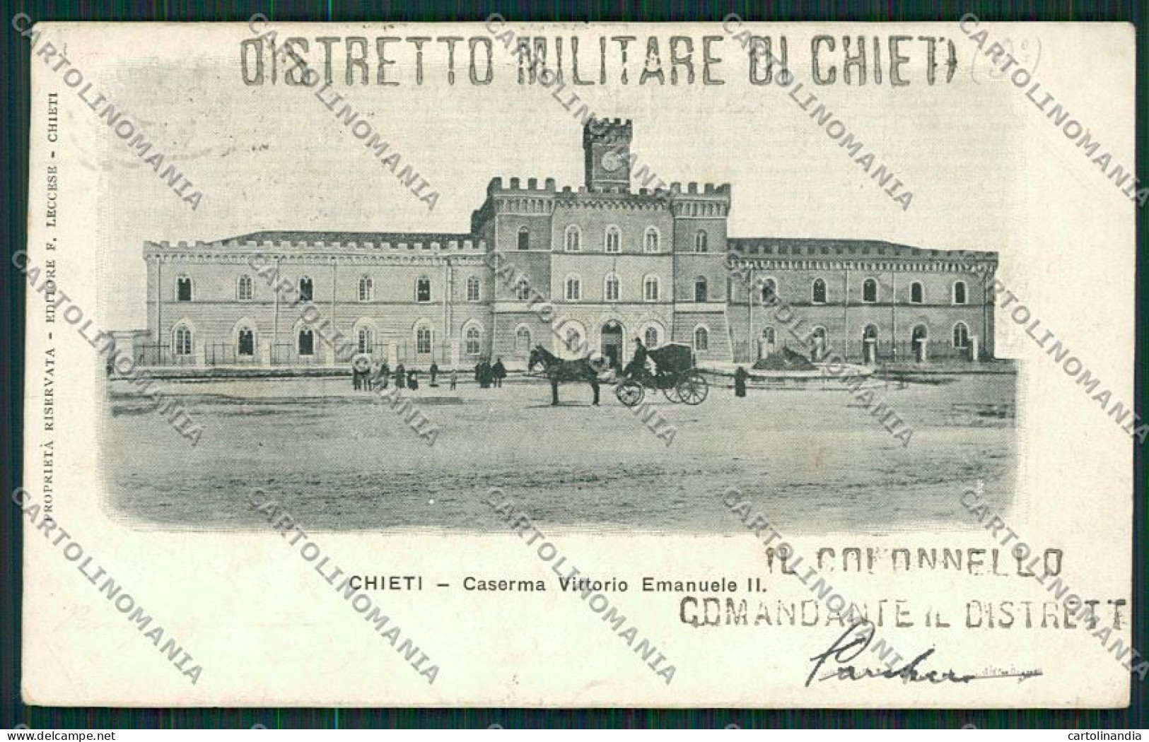 Chieti Città Caserma Militari ABRASA Cartolina QQ4040 - Chieti