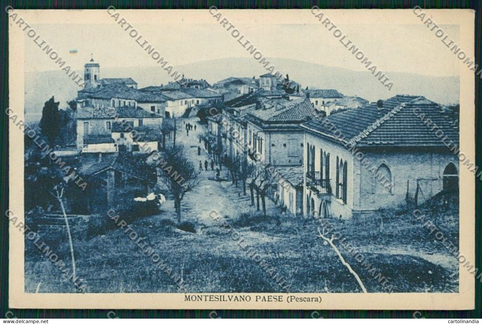 Pescara Montesilvano Paese PIEGA Cartolina QQ4346 - Pescara