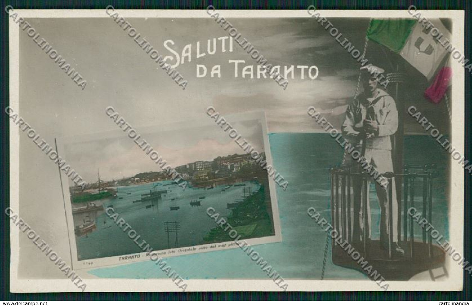 Taranto Città Saluti Da Marinaio Foto Cartolina QQ5032 - Taranto