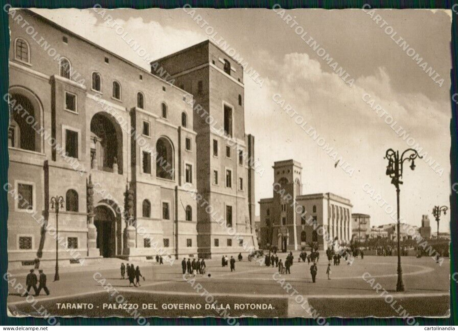 Taranto Città Palazzo Del Governo PIEGHINE Foto FG Cartolina ZK1134 - Taranto