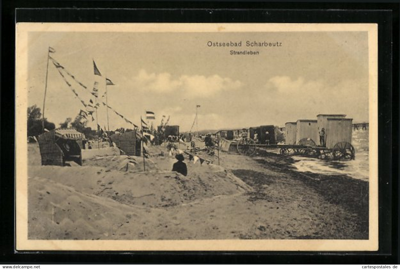 AK Scharbeutz / Ostseebad, Strandleben Mit Umkleidekabinen  - Scharbeutz