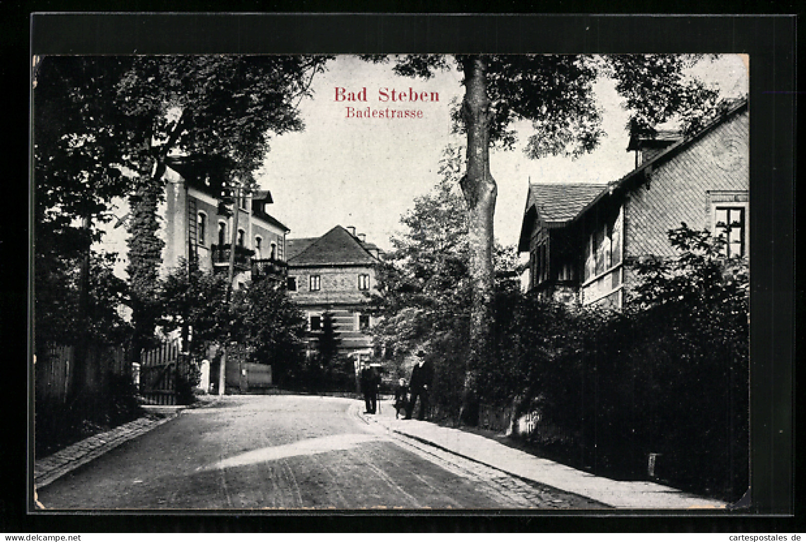 AK Bad-Steben, Badestrasse Mit Anwohnern  - Bad Steben